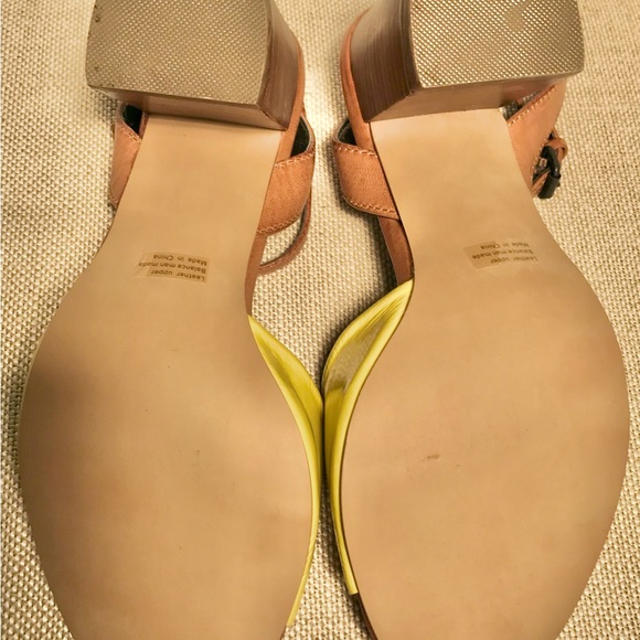 Beautiful leather stacked heel-NWT! - Picture 5 of 7